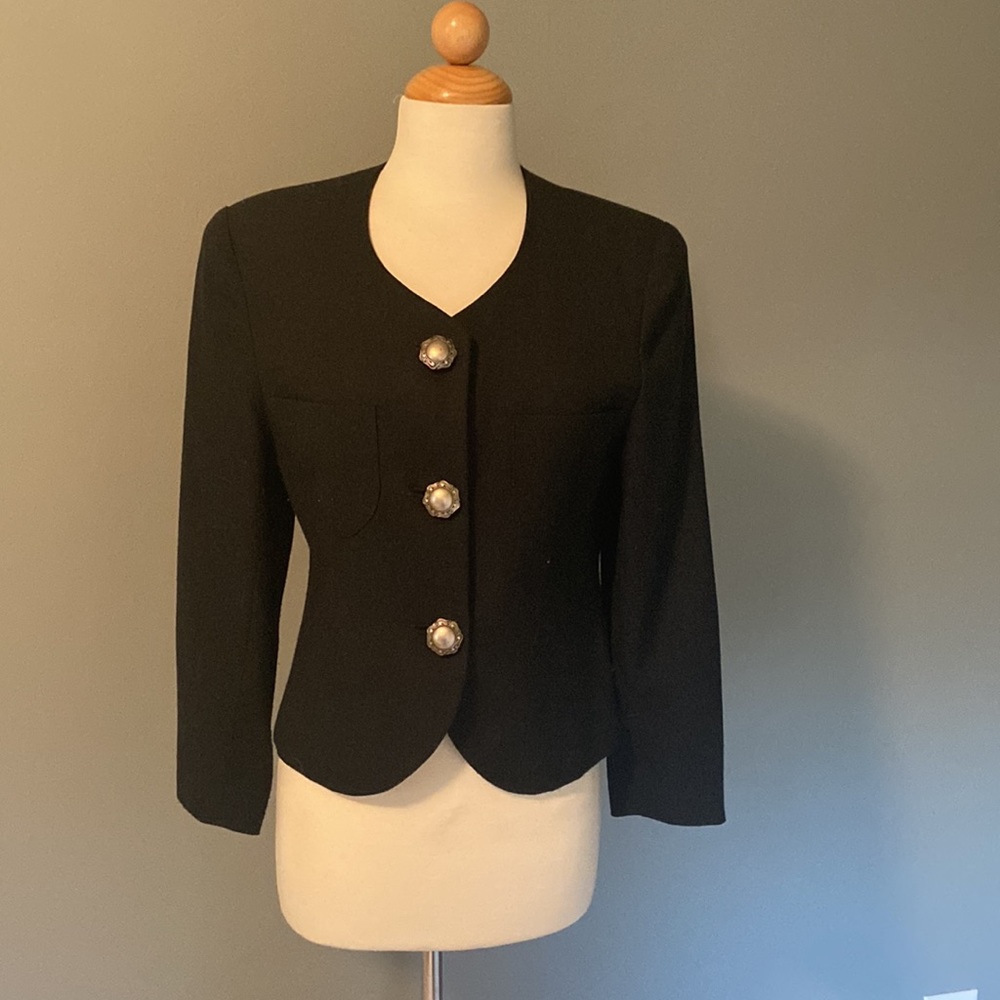 Busy-Bee Fitted Wool Blazer Jacket Made in Japan